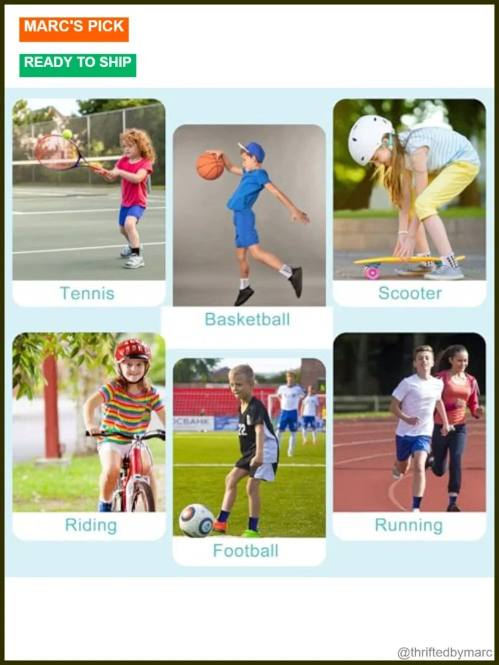 Kids Grip Soccer Socks - Non Slip Cushioned Athletic Socks for Football